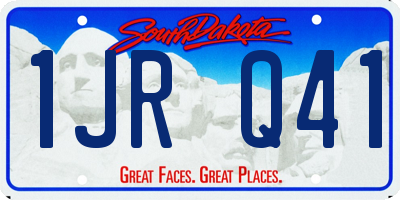 SD license plate 1JRQ41