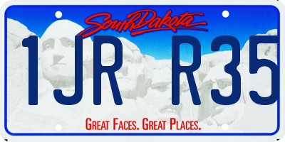 SD license plate 1JRR35