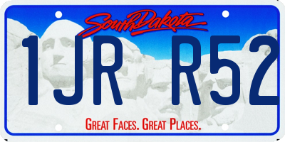 SD license plate 1JRR52