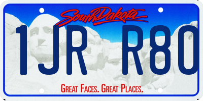 SD license plate 1JRR80