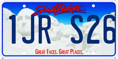 SD license plate 1JRS26