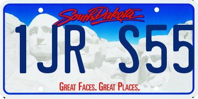 SD license plate 1JRS55