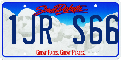 SD license plate 1JRS66