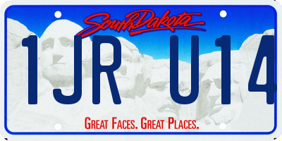 SD license plate 1JRU14