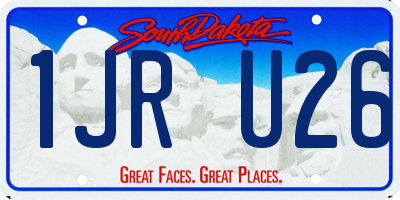 SD license plate 1JRU26