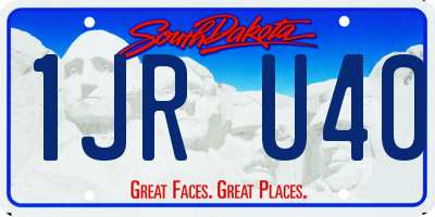SD license plate 1JRU40
