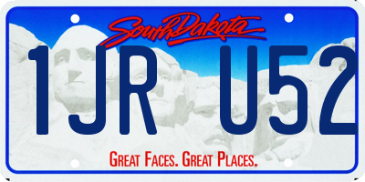 SD license plate 1JRU52