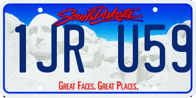 SD license plate 1JRU59