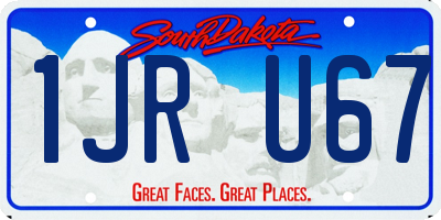 SD license plate 1JRU67