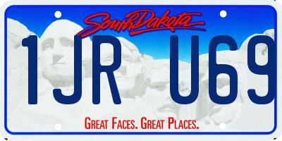 SD license plate 1JRU69