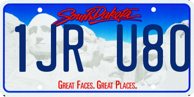 SD license plate 1JRU80