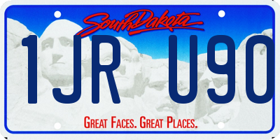SD license plate 1JRU90