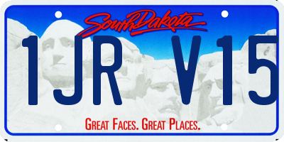 SD license plate 1JRV15