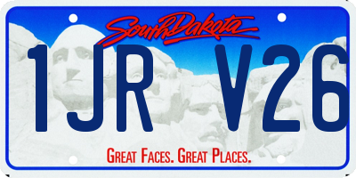 SD license plate 1JRV26