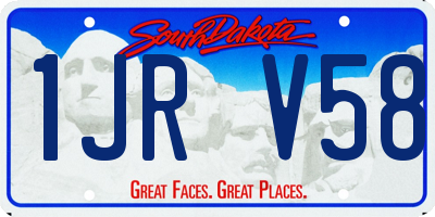SD license plate 1JRV58