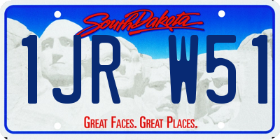 SD license plate 1JRW51