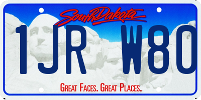 SD license plate 1JRW80