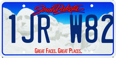 SD license plate 1JRW82