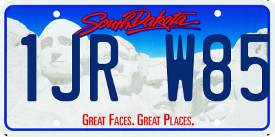 SD license plate 1JRW85