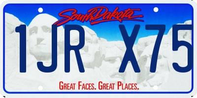 SD license plate 1JRX75
