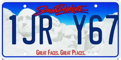 SD license plate 1JRY67
