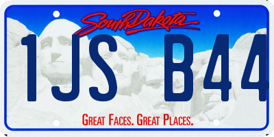 SD license plate 1JSB44