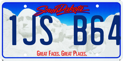SD license plate 1JSB64