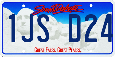 SD license plate 1JSD24