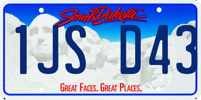 SD license plate 1JSD43