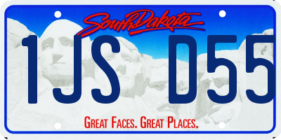 SD license plate 1JSD55