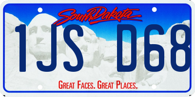 SD license plate 1JSD68