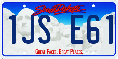 SD license plate 1JSE61