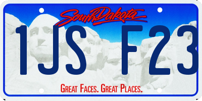 SD license plate 1JSF23