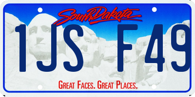 SD license plate 1JSF49