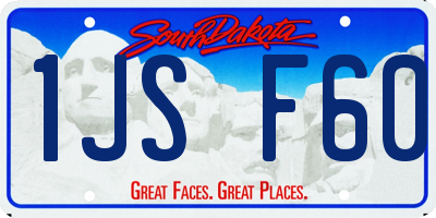 SD license plate 1JSF60