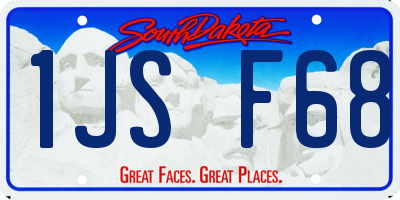 SD license plate 1JSF68