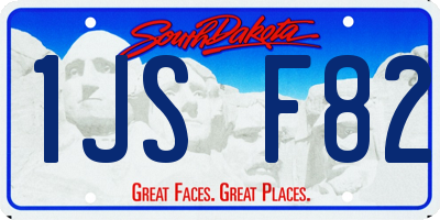SD license plate 1JSF82