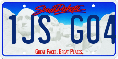SD license plate 1JSG04