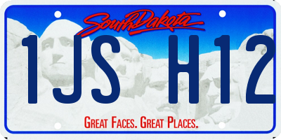 SD license plate 1JSH12