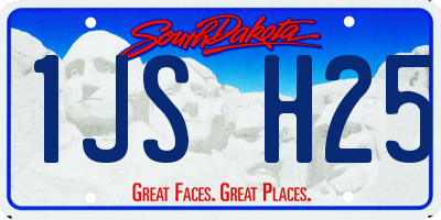 SD license plate 1JSH25