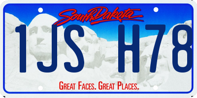 SD license plate 1JSH78
