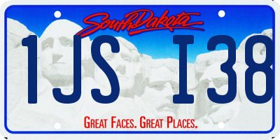 SD license plate 1JSI38