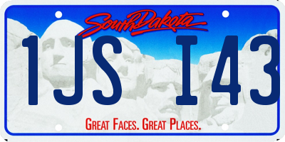SD license plate 1JSI43