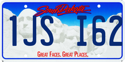 SD license plate 1JSI62