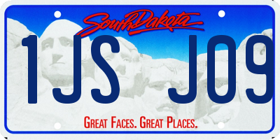 SD license plate 1JSJ09