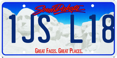 SD license plate 1JSL18