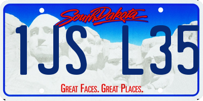 SD license plate 1JSL35