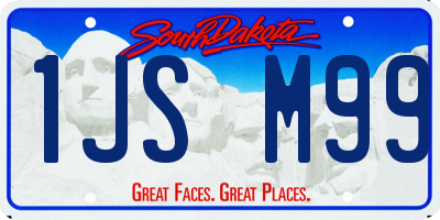 SD license plate 1JSM99