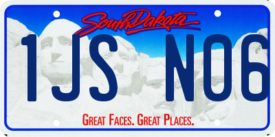 SD license plate 1JSN06