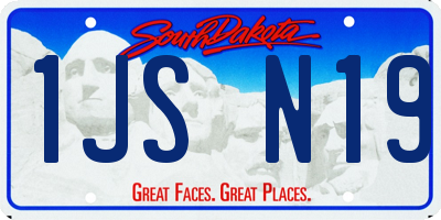 SD license plate 1JSN19